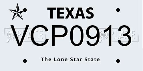 VCP0913 Texas License Plate