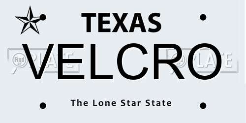 VELCRO Texas License Plate