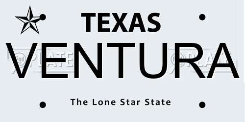 VENTURA Texas License Plate