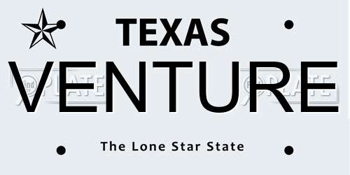 VENTURE Texas License Plate