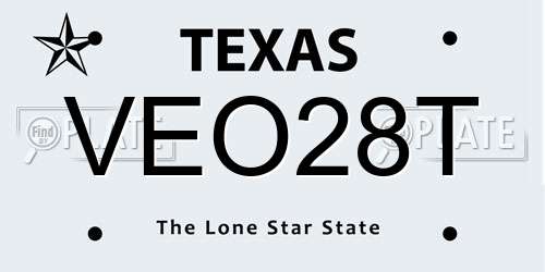 VEO28T Texas License Plate