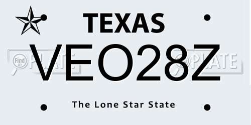 VEO28Z Texas License Plate
