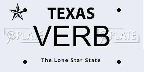VERB Texas License Plate