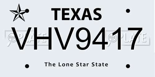 VHV9417 Texas License Plate