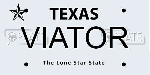 VIATOR Texas License Plate