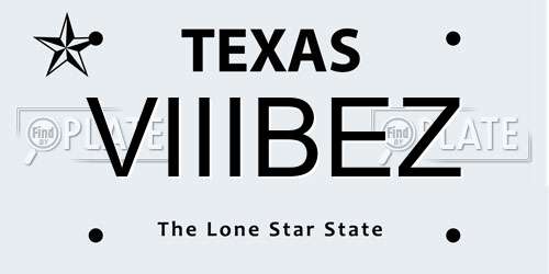 VIIIBEZ Texas License Plate