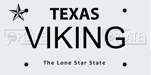 VIKING Texas License Plate