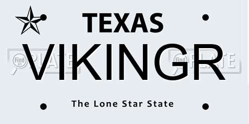VIKINGR Texas License Plate