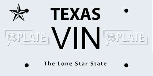 VIN Texas License Plate