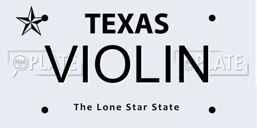 VIOLIN Texas License Plate