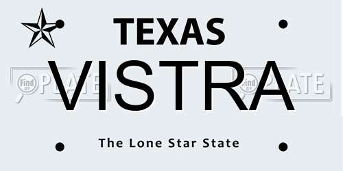 VISTRA Texas License Plate