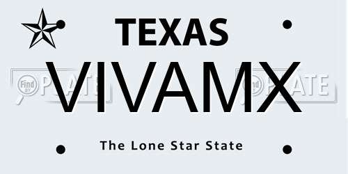 VIVAMX Texas License Plate