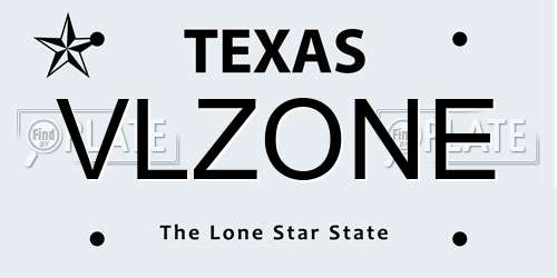 VLZONE Texas License Plate