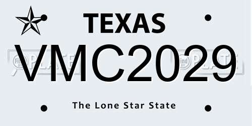 VMC2029 Texas License Plate