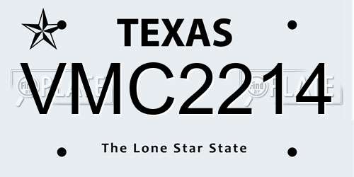 VMC2214 Texas License Plate