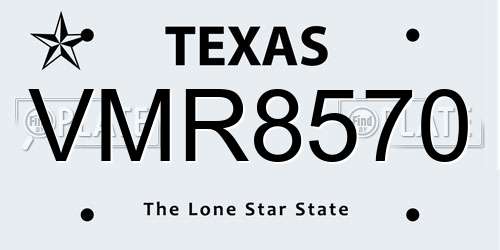 VMR8570 Texas License Plate