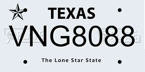 VNG8088 Texas License Plate