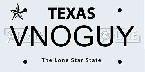 VNOGUY Texas License Plate
