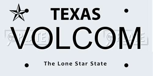 VOLCOM Texas License Plate