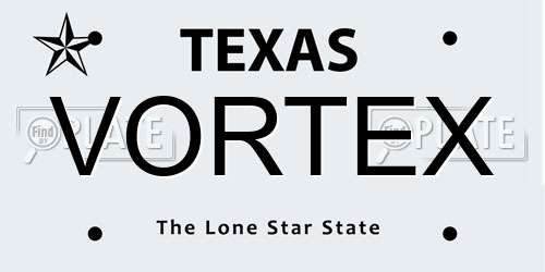 VORTEX Texas License Plate