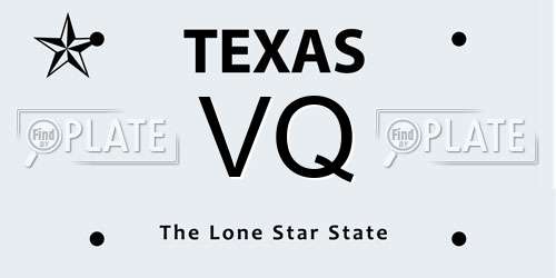 VQ Texas License Plate