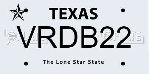 VRDB22 Texas License Plate