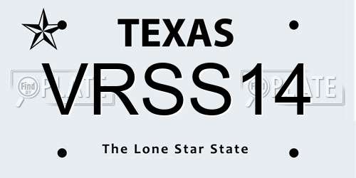 VRSS14 Texas License Plate