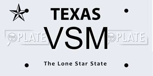VSM Texas License Plate