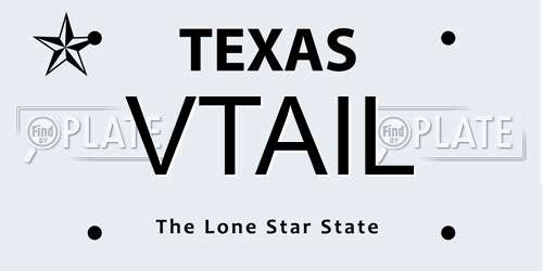 VTAIL Texas License Plate