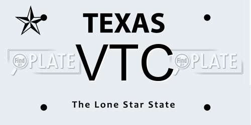 VTC Texas License Plate