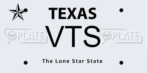 VTS Texas License Plate