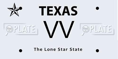 VV Texas License Plate