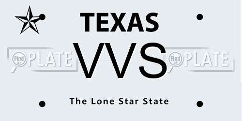 VVS Texas License Plate
