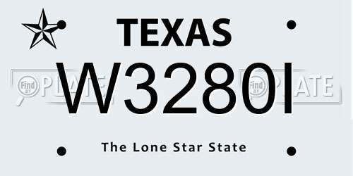 W3280I Texas License Plate