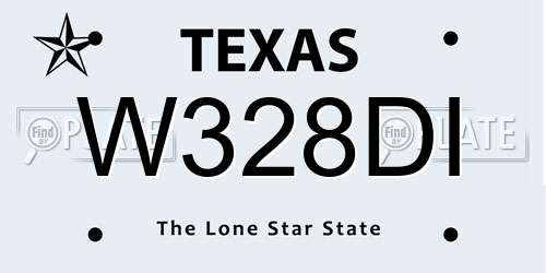 W328DI Texas License Plate