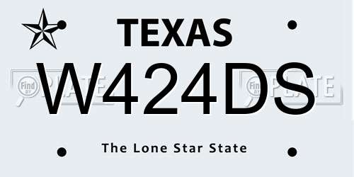 W424DS Texas License Plate