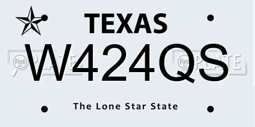 W424QS Texas License Plate