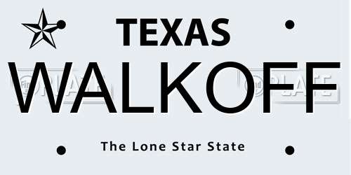 WALKOFF Texas License Plate
