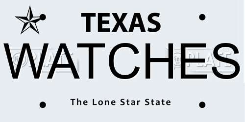 WATCHES Texas License Plate
