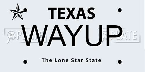 WAYUP Texas License Plate