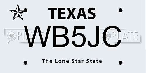 WB5JC Texas License Plate