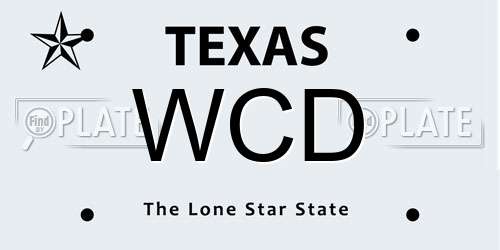 WCD Texas License Plate