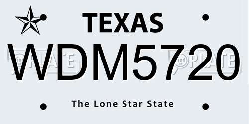 WDM5720 Texas License Plate