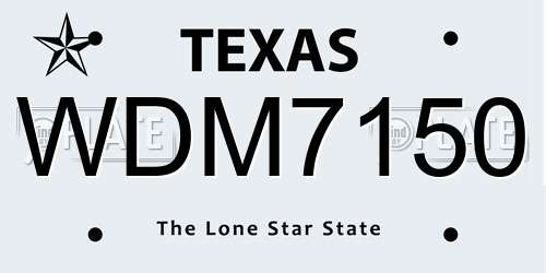 WDM7150 Texas License Plate