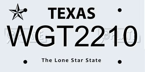 WGT2210 Texas License Plate