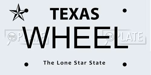 WHEEL Texas License Plate