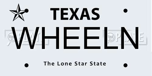 WHEELN Texas License Plate