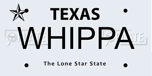 WHIPPA Texas License Plate