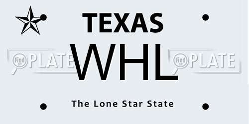 WHL Texas License Plate