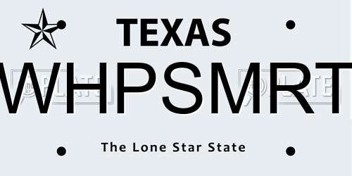 WHPSMRT Texas License Plate